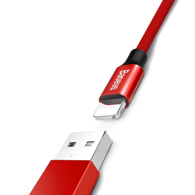 Кабель Baseus Yiven Cable For Apple 1.2M Red(W) (CALYW-09) - Фото 2 Кабель Baseus Yiven Cable For Apple 1.2M Red(W) (CALYW-09) - изображение 2