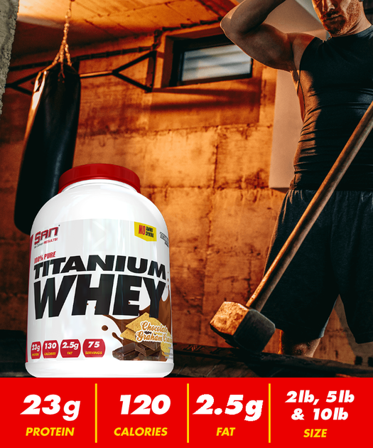 Протеин SAN 100% Pure Titanium Whey 2272 г Шоколад (4384301294) - изображение 2