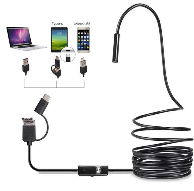 USB камера жесткий эндоскоп Primo 5.5mm / 1m Type-C / MicroUSB для телефона Android - изображение 2