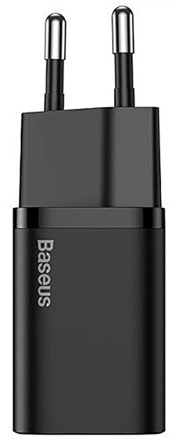 Мережевий зарядний пристрій Baseus Super Si Quick Charger 20W Sets Black + Type-C to Lightning Cable Black - зображення 2