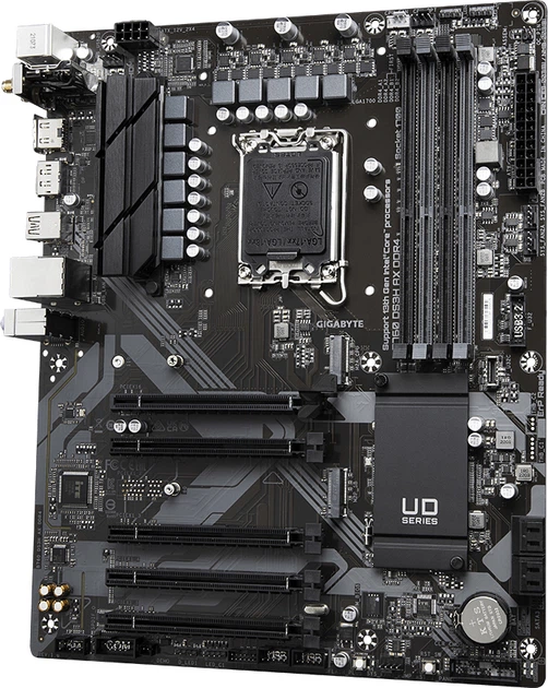 Материнська плата Gigabyte B760 DS3H AX DDR4 (s1700, Intel B760, PCI-Ex16) - Фото 3 Материнська плата Gigabyte B760 DS3H AX DDR4 (s1700, Intel B760, PCI-Ex16) - зображення 3