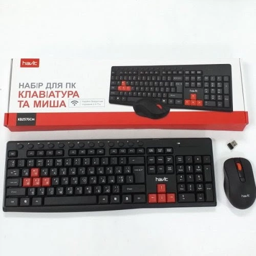 Ігровий набір клавіатура + миша бездротовий HAVIT HV-KB257GCM |ENG/RU/UA| Чорний - зображення 4