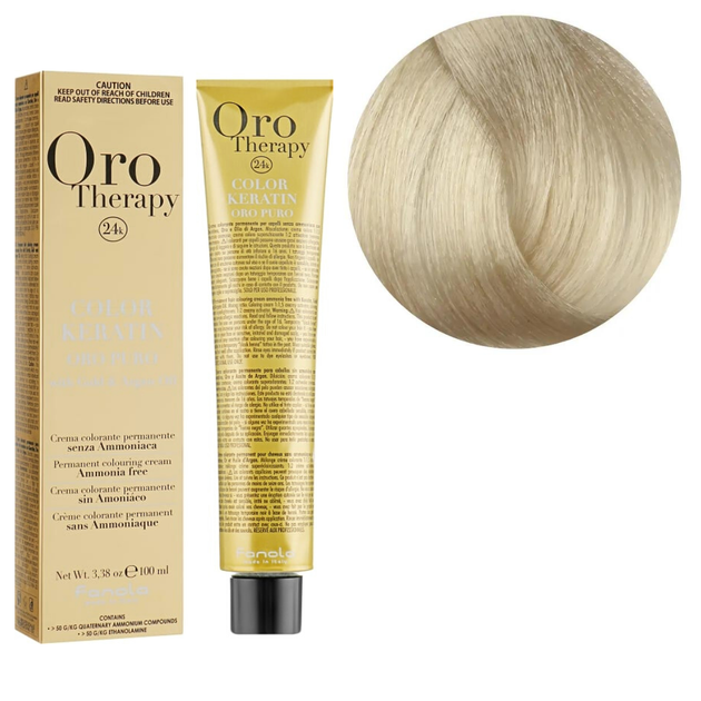 Крем-краска для волос 10.0 Keratin Oro Puro Fanola 100 мл - Фото 1 Крем-краска для волос 10.0 Keratin Oro Puro Fanola 100 мл - изображение 1