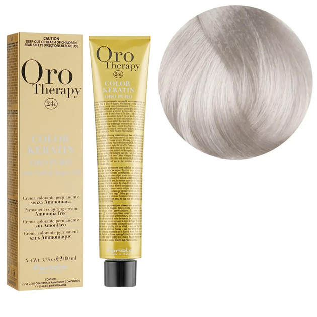 Крем-краска для волос 11.7 Keratin Oro Puro Fanola 100 мл - Фото 1 Крем-краска для волос 11.7 Keratin Oro Puro Fanola 100 мл - изображение 1