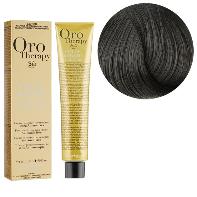 5.1 Крем-фарба Keratin Oro Puro Fanola 100 мл - Фото 1 5.1 Крем-фарба Keratin Oro Puro Fanola 100 мл - зображення 1