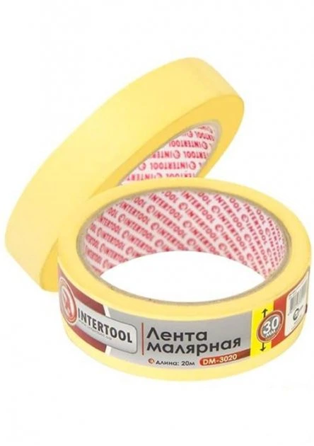 Скотч бумажний 30мм*20м INTERTOOL [DM-3020] - изображение 2