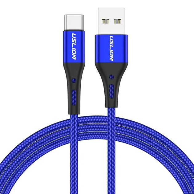 Зарядный Кабель USB USLION Type-C (2m) 3А быстрая зарядка для телефона ...
