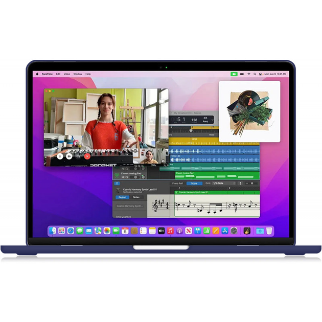 Чехол-накладка Fruct AirM2/M3 для MacBook Air 13.6 M2 2022 / M3 2024 / M4 2025 Матовый Navy - изображение 3