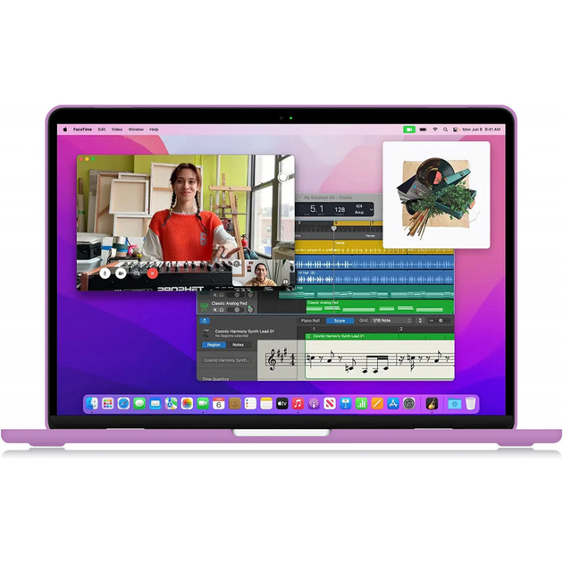 Чехол-накладка Fruct AirM2/M3 для MacBook Air 13.6 M2 2022 / M3 2024 / M4 2025 Матовый Purple - изображение 3