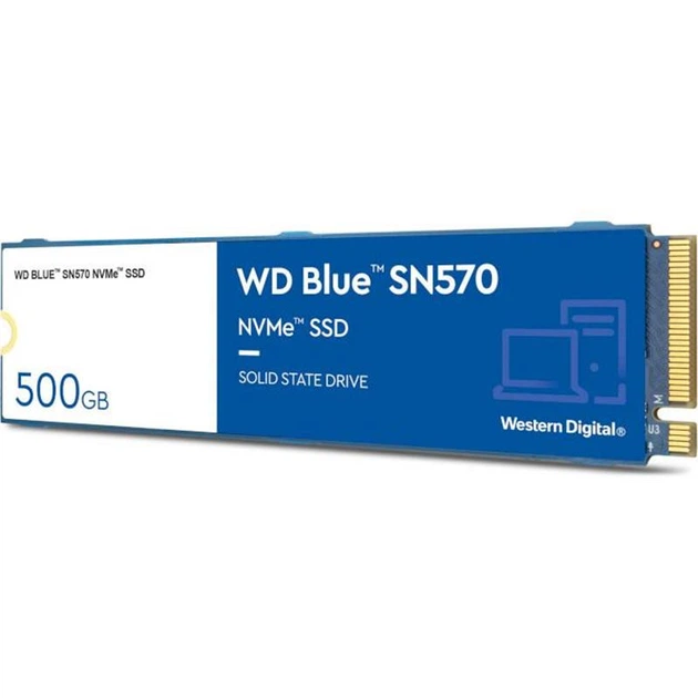Накопитель SSD 500GB WD Blue SN570 M.2 2280 PCIe 3.0 x4 3D TLC (WDS500G3B0C) - изображение 2
