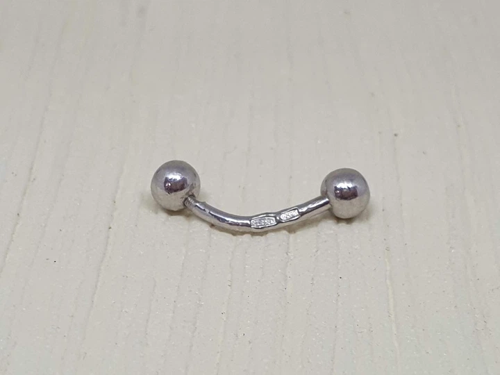 Серебряная серьга для пирсинга брови. 918-2080р - изображение 2