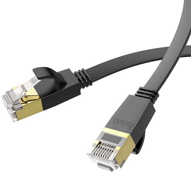 Сетевой кабель для интернета HOCO US07 General |3м/RJ45/cat-6| Черный ...