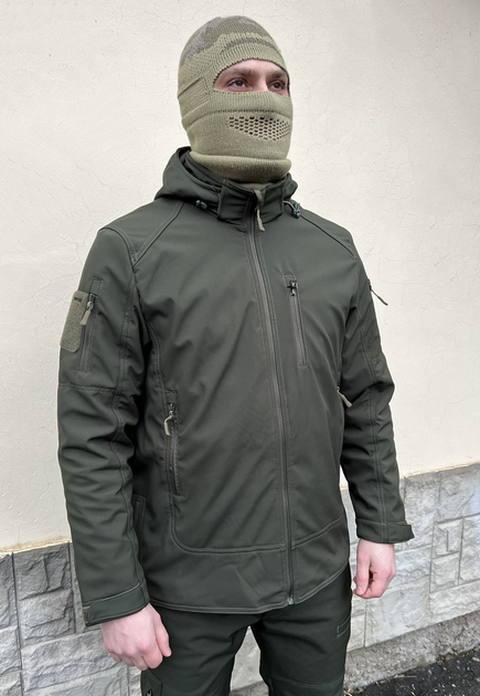 Куртка Тактична Tactical Softshell (Олива) Combat M(46) 1110092 - зображення 2