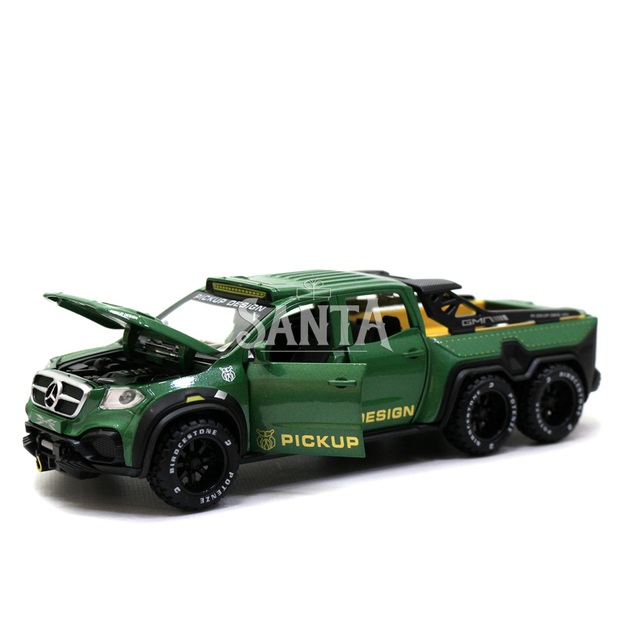 Іграшкова машинка металева «Mercedes Pickup» Автопром (Мерседес) пікап, зелений, 20*6*7, (7584) - зображення 6