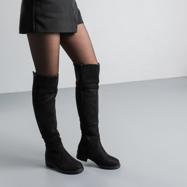 Ботфорты женские зимние Fashion Dinah 3808 38 размер 24,5 см Черный от ...