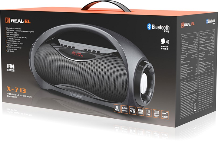 Акустична система Real-El X-713 Black (EL121600014) - зображення 10