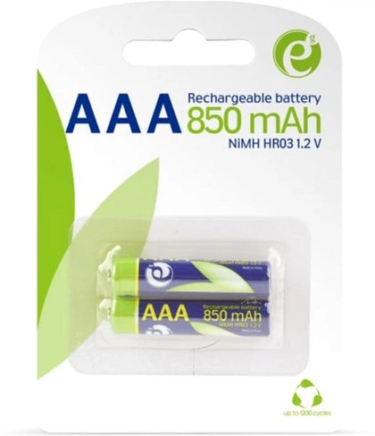 Akumulatorki EnerGenie Ni-MH HR03/AAA 2 szt (EG-BA-AAA8R-01) - obraz 2