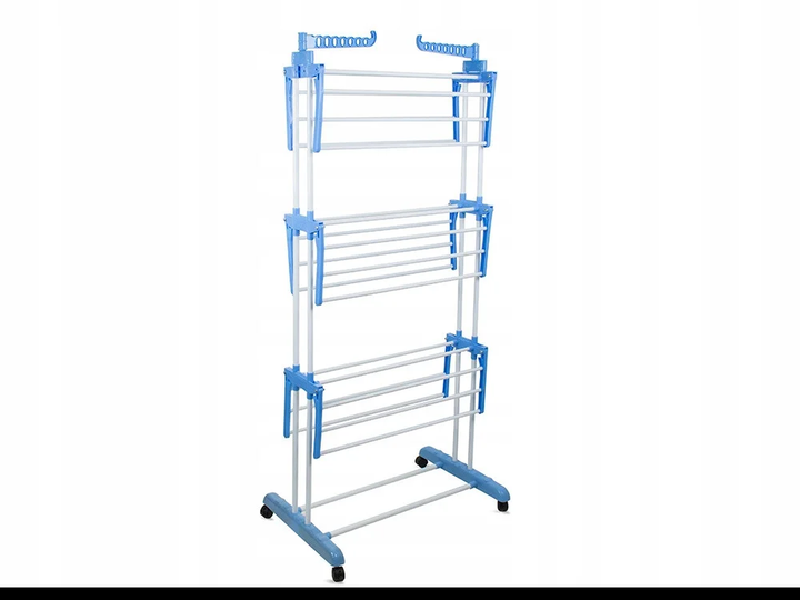 Підлогова сушарка для білизни та одягу вертикальна на колесах Garment Rack (TW-116) - зображення 4