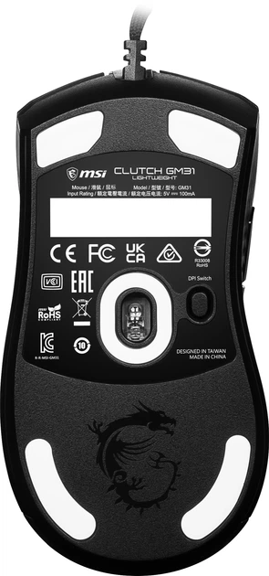 Мышь MSI Clutch GM31 Lightweight Black - Фото 9 Мышь MSI Clutch GM31 Lightweight Black - изображение 9
