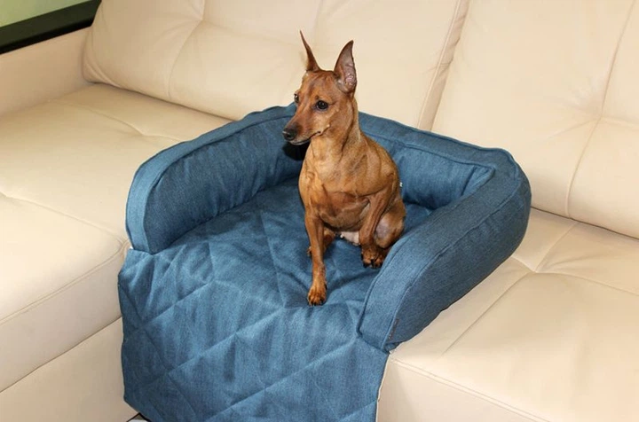 Лежак для Собак и Котов на диван Haustier Sofa Bed Denim S - 60х90х15см (S9-1-040) - изображение 9