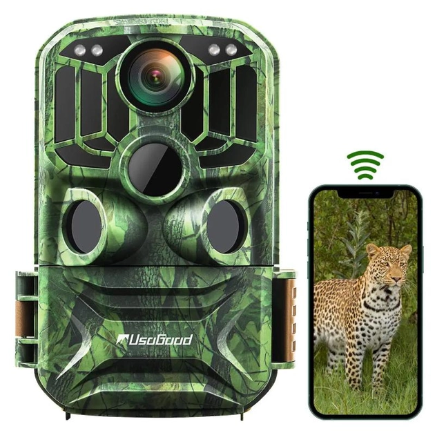 Камера для охоты Trail Camera TC50 UsoGood, 24MP 1296P WiFi, Сенсор движения, Защита от влаги IP66, Ночное видение - изображение 1