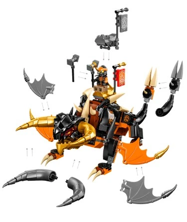 Конструктор Lego Ninjago Земляной дракон Коула EVO 285 деталей (71782) - изображение 4
