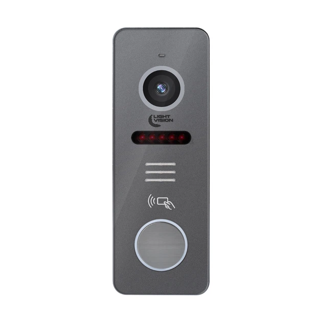 Виклична панель з Mifare зчитувачем Light Vision RIO FHD (RF) GREY, 2Мп - зображення 3