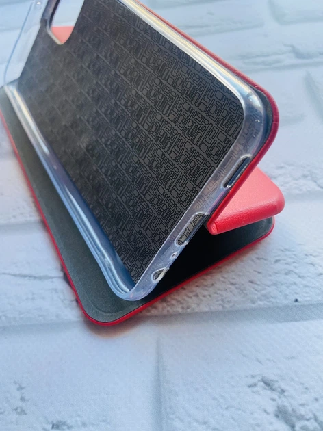 Чохол-книжка червоний з малюнком на Samsung Galaxy A03 (A035) Ведмежатко з сердечком (принт 431) - Фото 4 Чохол-книжка червоний з малюнком на Samsung Galaxy A03 (A035) Ведмежатко з сердечком (принт 431) - зображення 4
