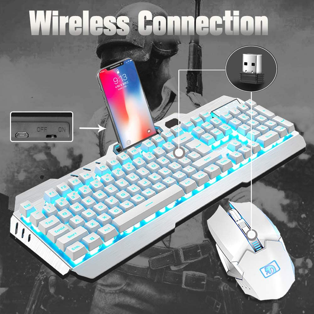 Бездротовий комплект Mamba Smoke K670 White/Blue - изображение 6