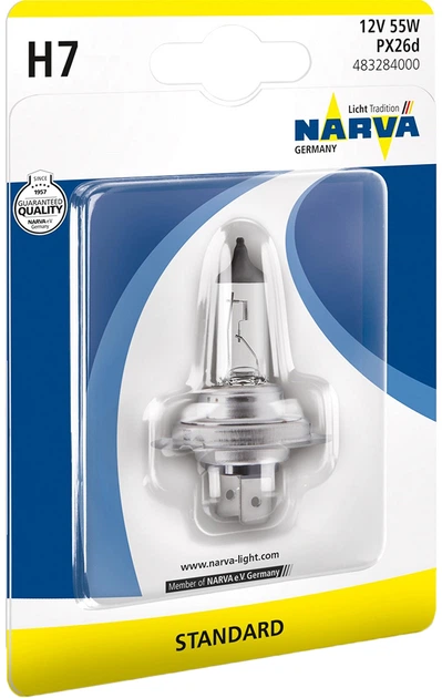 Автолампа Narva Standard H7 (48328.1B) - Фото 1 Автолампа Narva Standard H7 (48328.1B) - зображення 1