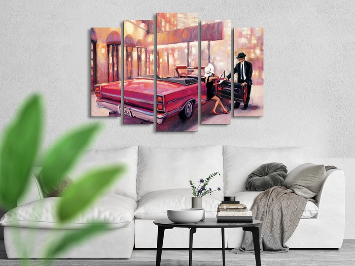 Модульная картина Пара Ретро машина Art-245_5 ( 80х118см ) - Фото 1 Модульная картина Пара Ретро машина Art-245_5 ( 80х118см ) - изображение 1