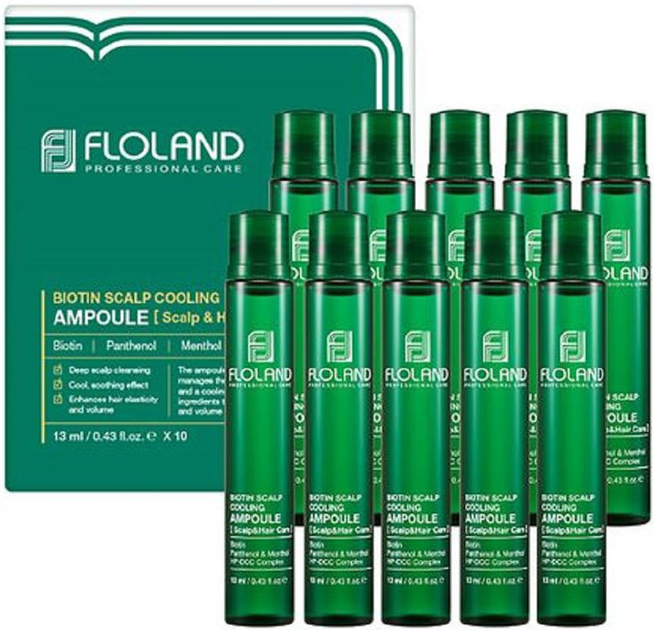 Филлер для волос и кожи головы Floland Biotin Scalp Cooling Ampoule 13 ...