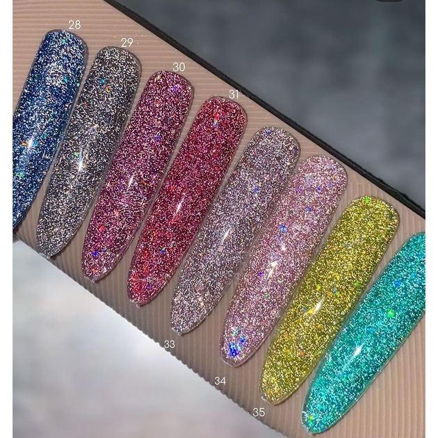 Світловідбиваючий гель-лак SAGA Fiery Gel 35 Жовто-зелений, 9 мл от ...
