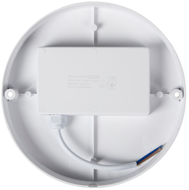 Настінно-стельовий світильник ENERLIGHT RONDO 20Вт 5000К IP65 (RONDO20SMD80N) - зображення 4