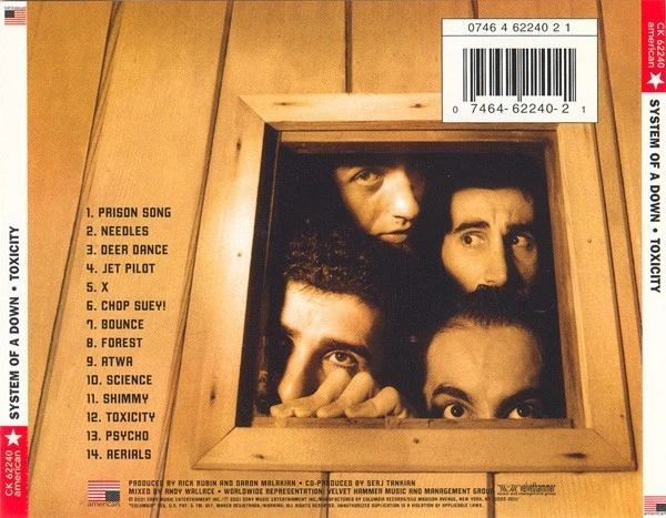SYSTEM OF A DOWN – Toxicity (CD, U.S.A.) - изображение 2