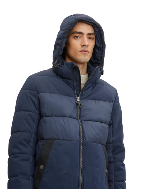 Куртка Tom Tailor mat mix puffer jacket M Темно-синий 1032481-10668 - Фото 4 Куртка Tom Tailor mat mix puffer jacket M Темно-синий 1032481-10668 - изображение 4