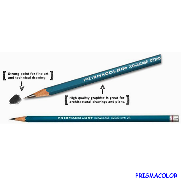Графитные карандаши Prismacolor Turquoise 9B-H - 12 штук - Фото 5 Графитные карандаши Prismacolor Turquoise 9B-H - 12 штук - изображение 5