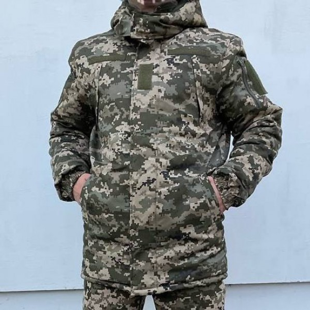 Куртка-бушлат військова чоловіча тактична водонепроникна ЗСУ (ЗСУ) 20222115-52 9406 52 розмір - зображення 1