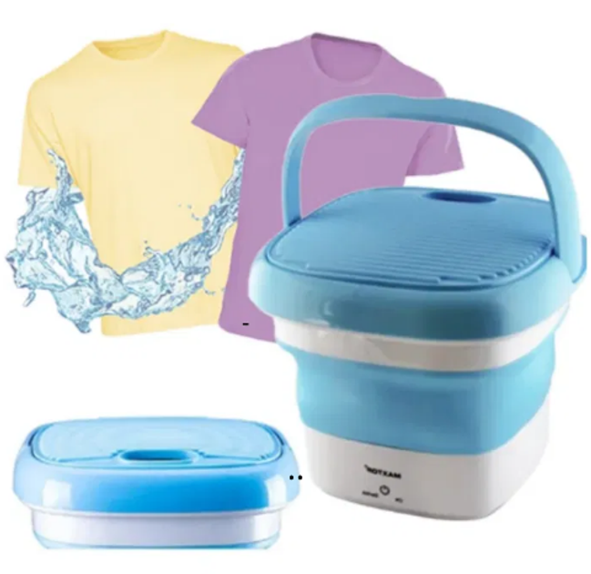 Стиральная машина силиконовая складная Maxtop 7399 220 В Blue - изображение 6