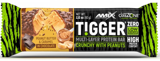 Протеїнові батончики Amix Батончик TiggerZero Multi-Layer Protein Bar — 60 г 1/20 — Peanut Butter Cake - Фото 1 Протеїнові батончики Amix Батончик TiggerZero Multi-Layer Protein Bar — 60 г 1/20 — Peanut Butter Cake - зображення 1