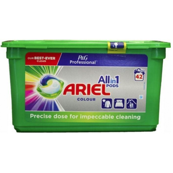 Капсулы для стирки Ariel Color All in 1 для цветного белья, 42 шт - Фото 1 Капсулы для стирки Ariel Color All in 1 для цветного белья, 42 шт - изображение 1