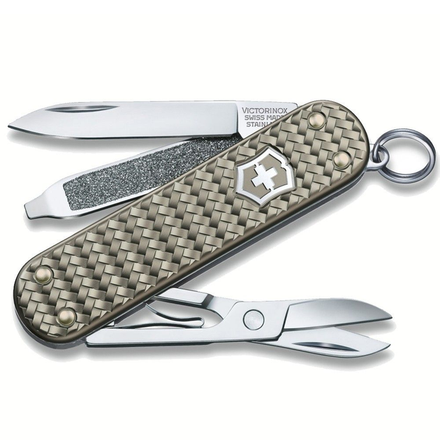 Складаний ніж Victorinox CLASSIC SD Precious Alox сірий 0.6221.4031G - зображення 1