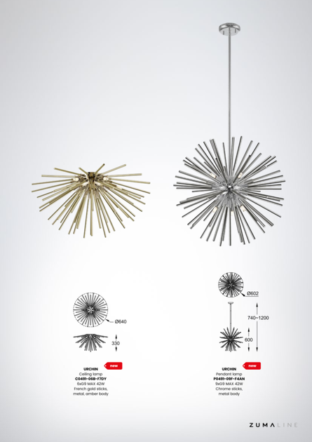 Люстра Zuma Line URCHIN C0491-06B-F7DY - зображення 3