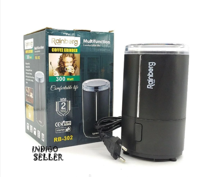 Электрическая кофемолка измельчитель Rainberg роторная 50г 300W RB-302 - изображение 2