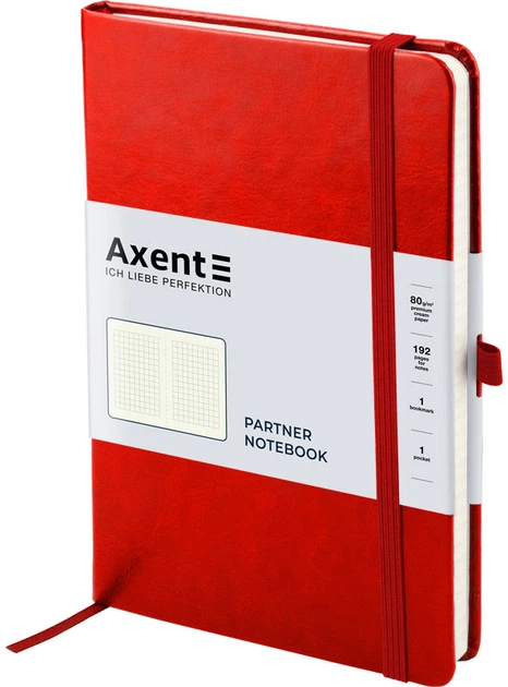 Книга записная Axent Partner Lux 125х195 мм 96 листов в клетку Красная (8202-06-А) - изображение 2