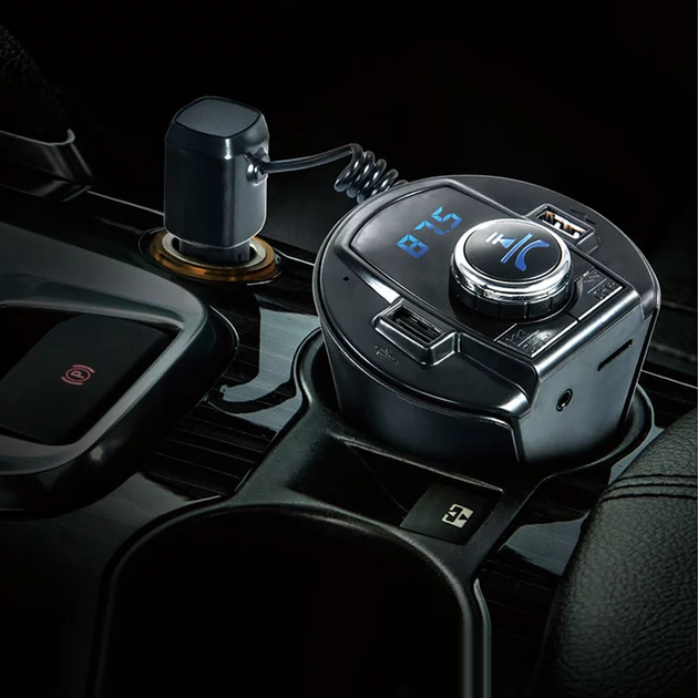 FM модулятор HZ H26BT автомобільний трансмітер AUX USB 2.1A з підтримкою Bluetooth Синій (10443) - Фото 6 FM модулятор HZ H26BT автомобільний трансмітер AUX USB 2.1A з підтримкою Bluetooth Синій (10443) - изображение 6