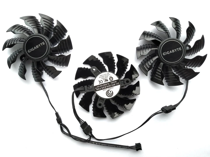 Вентилятор PowerLogic для видеокарты Gigabyte PLA09215S12H (GA92S2U T129215SU T128015SU) комплект 3 шт (№414) - изображение 3
