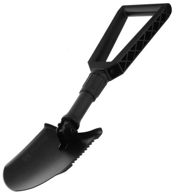 Лопата тактична 2E Fox One Black складна, 59 см, 1.1 кг - зображення 1