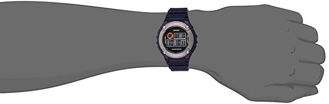Наручний годинник Casio W-216H-2BVDF круглі Сині з помаранчевим - зображення 5