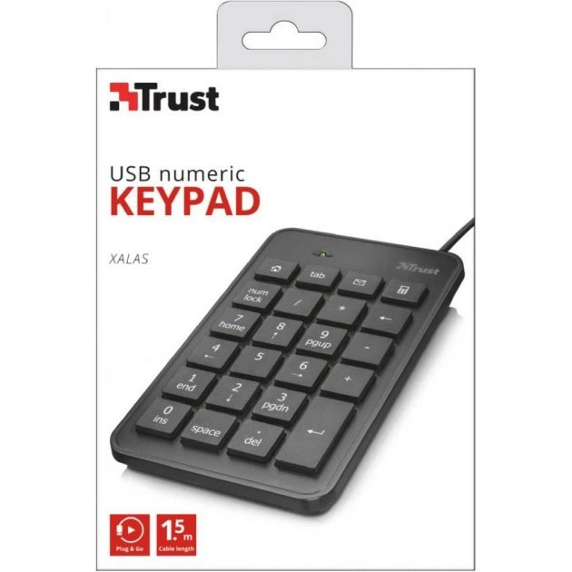 Клавіатура Trust Xalas USb numeric keypad (22221) - изображение 3